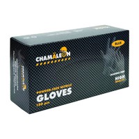 Нитриловые перчатки одноразовые черные XL CHAMAELEON Super Grip 80шт/уп 