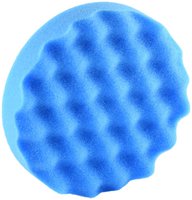 Полировальный круг на липучке SOTRO, d 150 мм, h 25 мм голубой, волнистый